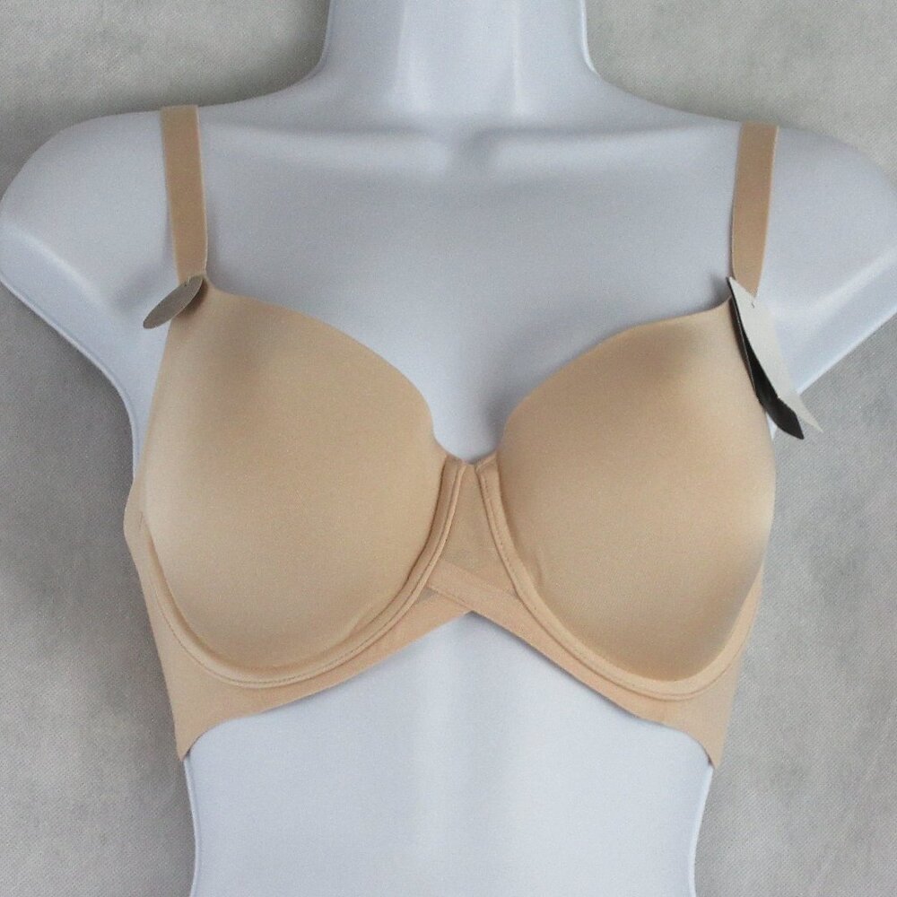 NWT Wacoal Women's Side Smoothing Contour T-Shirt Bra, Sand Nude 5, 32DD
